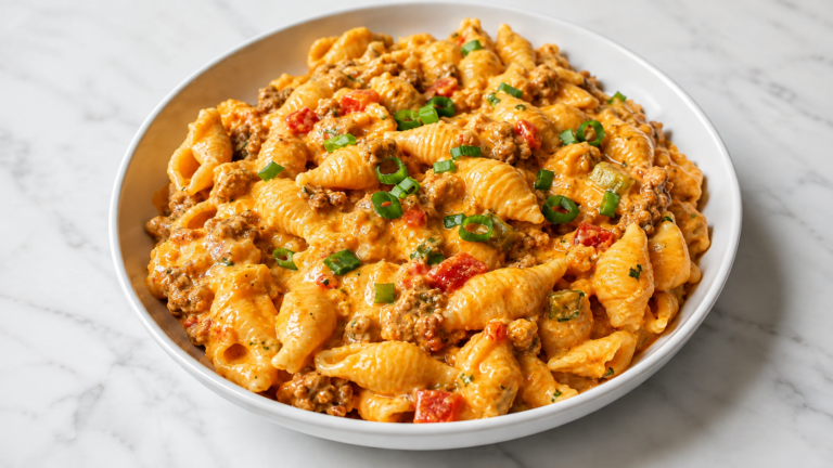 Pasta Cremosa con Carne Macinata e Formaggio: Un Primo Piatto Ricco e Irresistibile